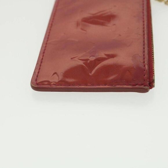 LOUIS VUITTON Monogram Vernis Pochette cree Coin Purse Red - Picture 3 of 15